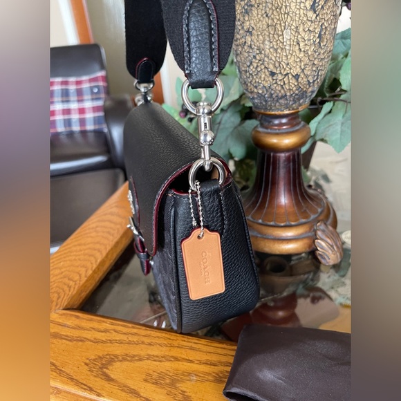 NWOT Coach Amelia Saddle Bag Signature Jacquard Crossbody & Card Holder - Picture 2 of 15